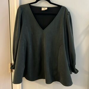 Tuckernuck Suede Easton Blouse, XL